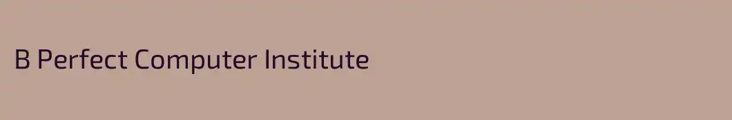 B Perfect Computer Institute